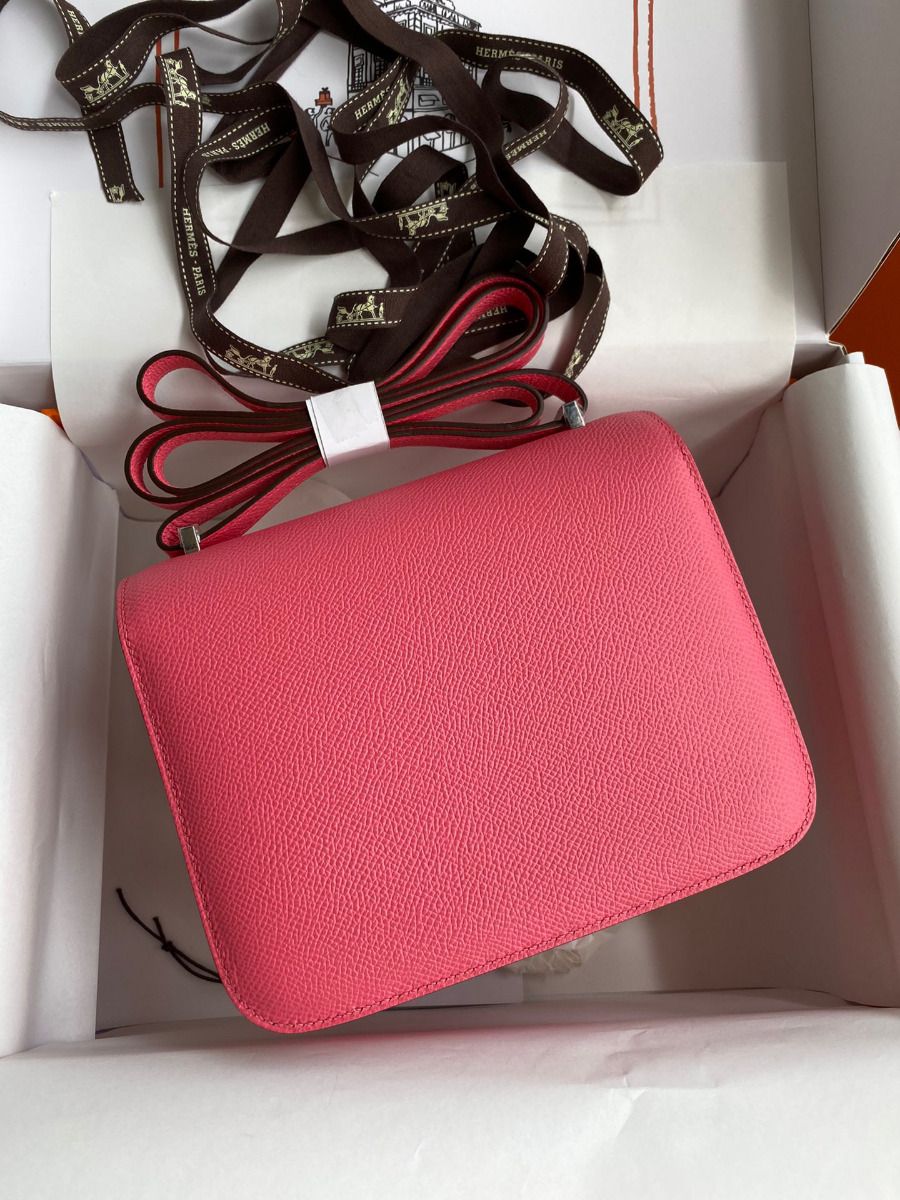Hermes Constance 18 Handmade Bag In Rose Lipstick Epsom Calfskin - Image 3