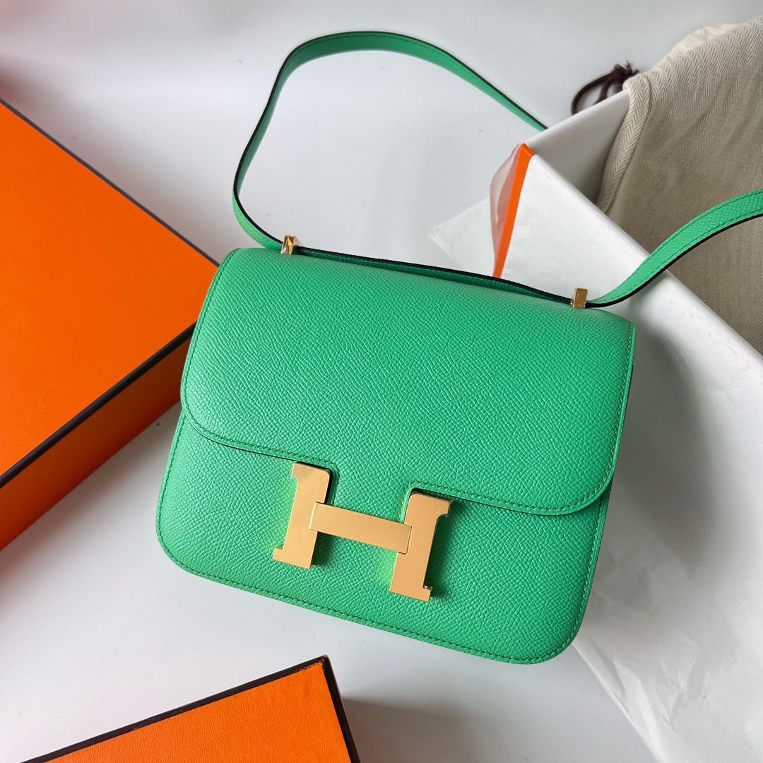 Hermes Constance 18 Handmade Bag In Vert Comics Epsom Calfskin - Image 3