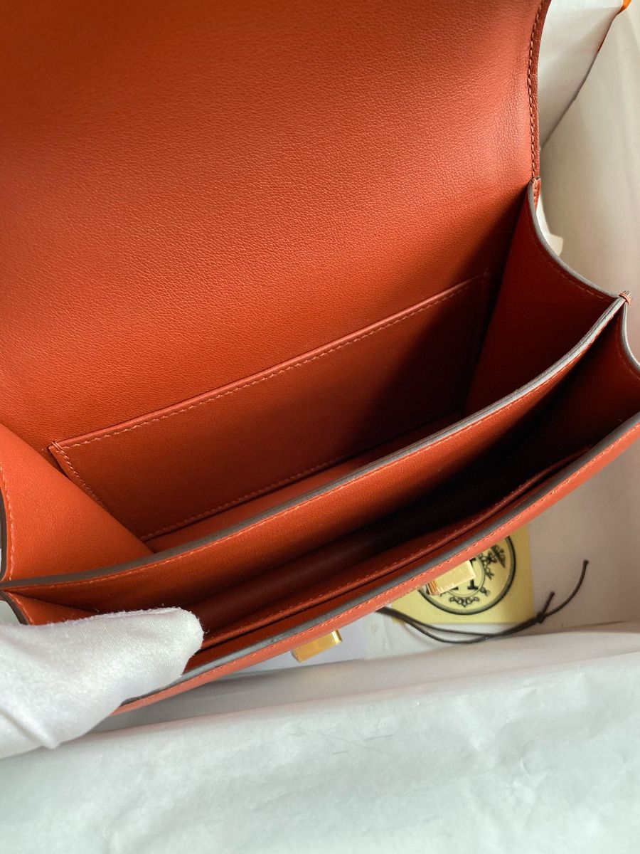 Hermes Constance 18 Handmade Bag In Sienna Swift Calfskin - Image 10