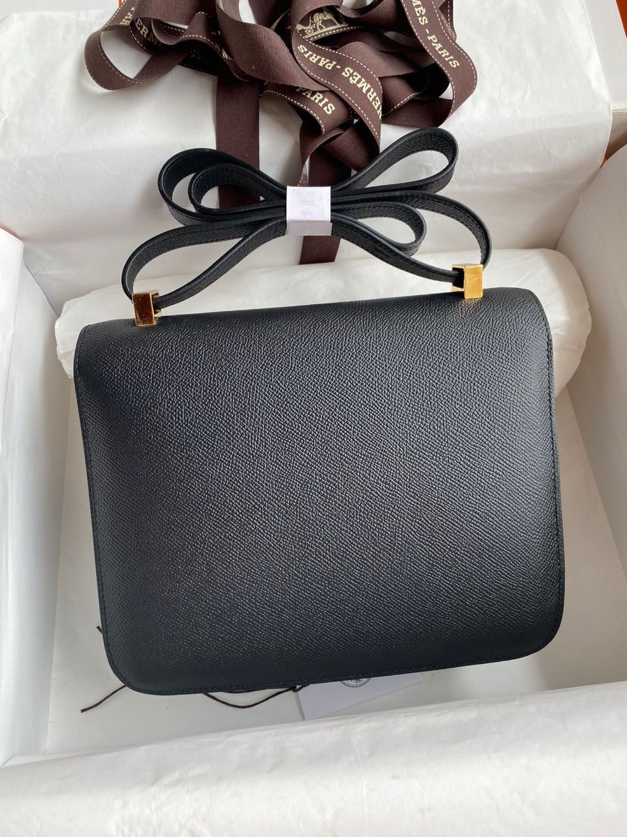 Hermes Constance 24 Handmade Bag In Black Epsom Calfskin - Image 3