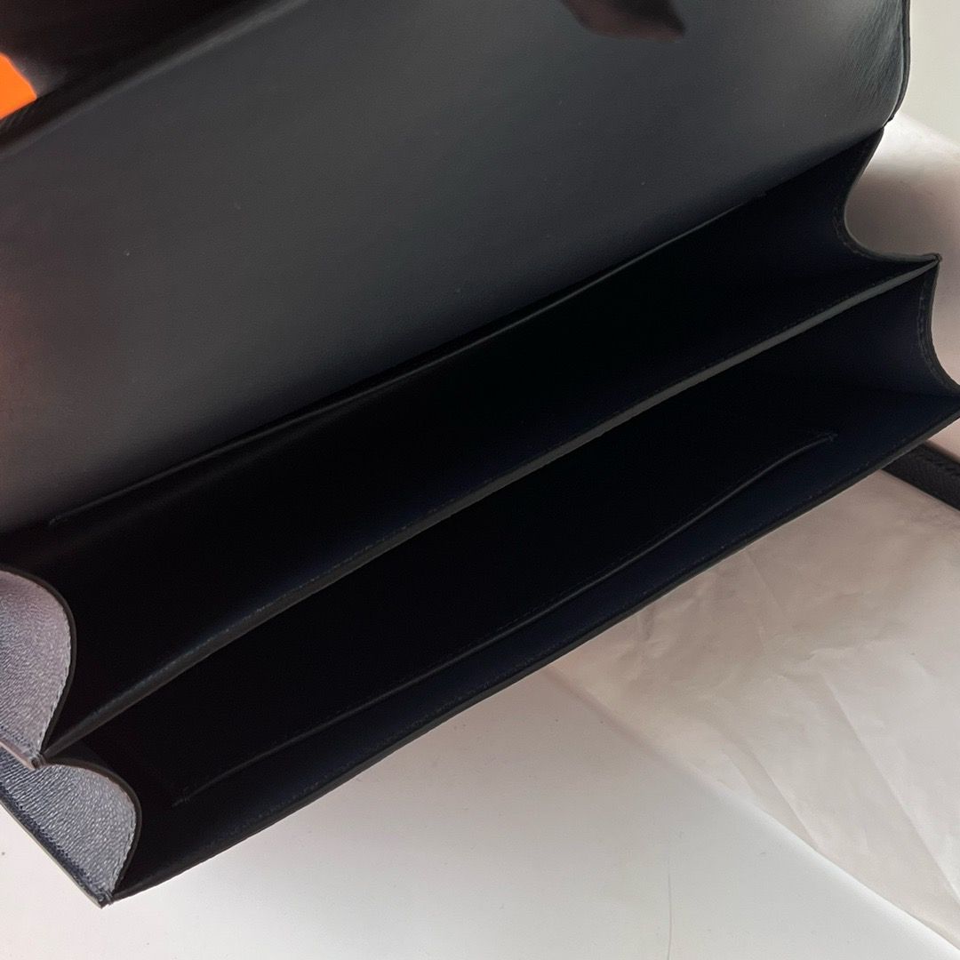 Hermes Constance Elan Handmade Bag In Black Epsom Calfskin - Image 8