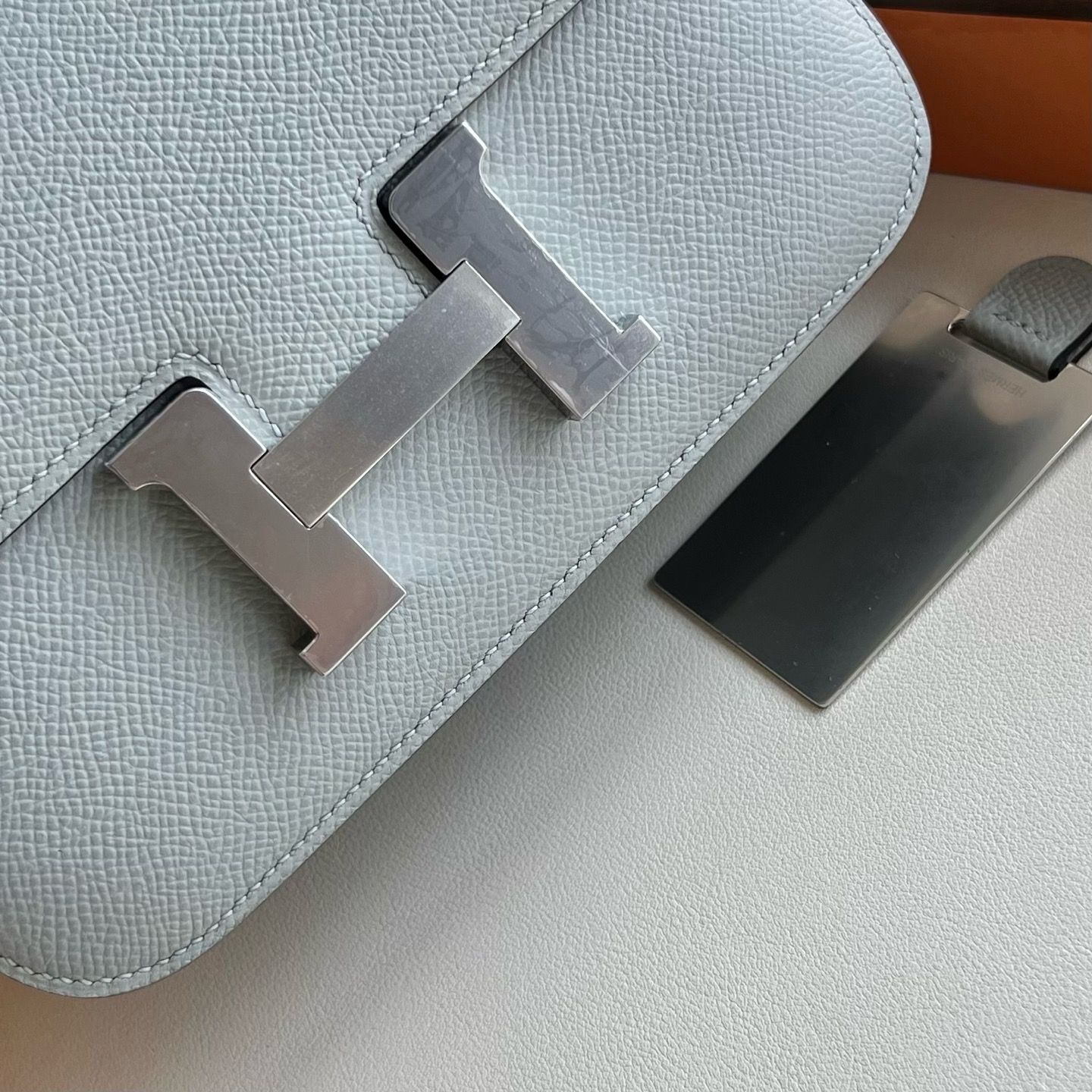 Hermes Constance 1-18 Mirror Bag in Blue Glacier Epsom Calfskin - Image 3