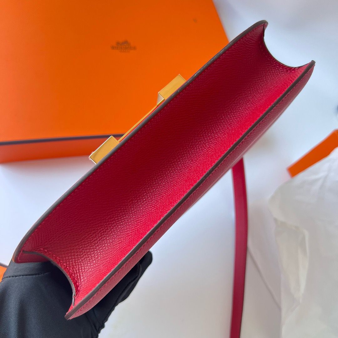 Hermes Constance 1-24 Mirror Bag In Red Epsom Calfskin - Image 7