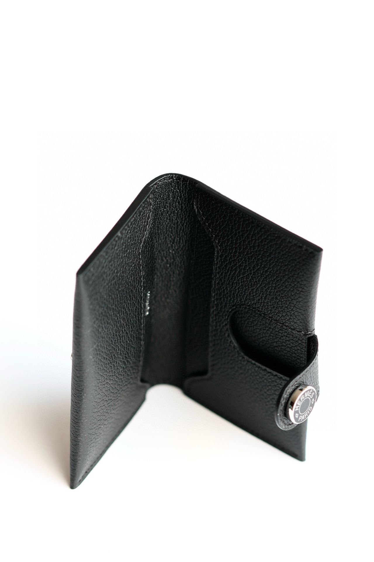 Hermes R.M.S Card Holder in Black Evergrain Calfskin - Image 8