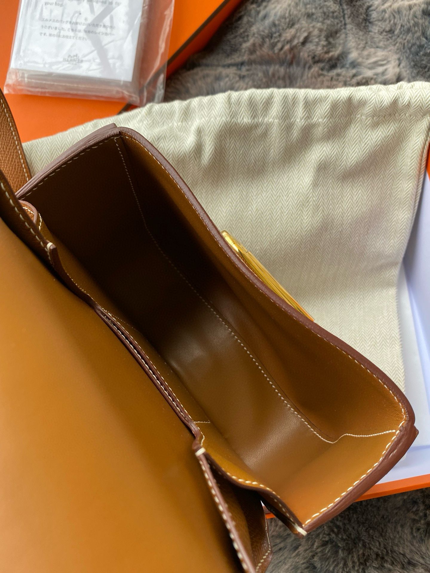 Hermes Della Cavalleria II Mini Bag in Gold Epsom Calfskin - Image 5