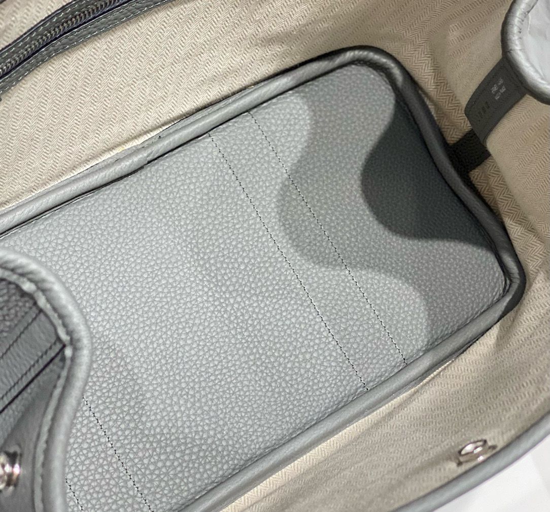 Hermes Garden Party 30 Bag In Gris Meyer Taurillon Leather - Image 10