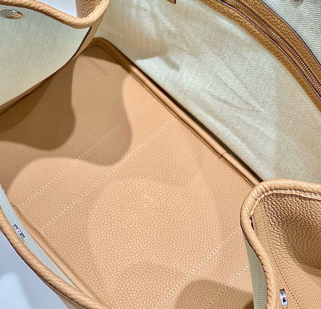 Hermes Garden Party 36 Bag In Chai Clemence Leather - Image 10