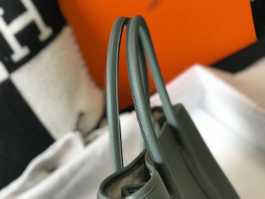 Hermes Garden Party 36 Bag In Vert Amanda Clemence Leather - Image 6