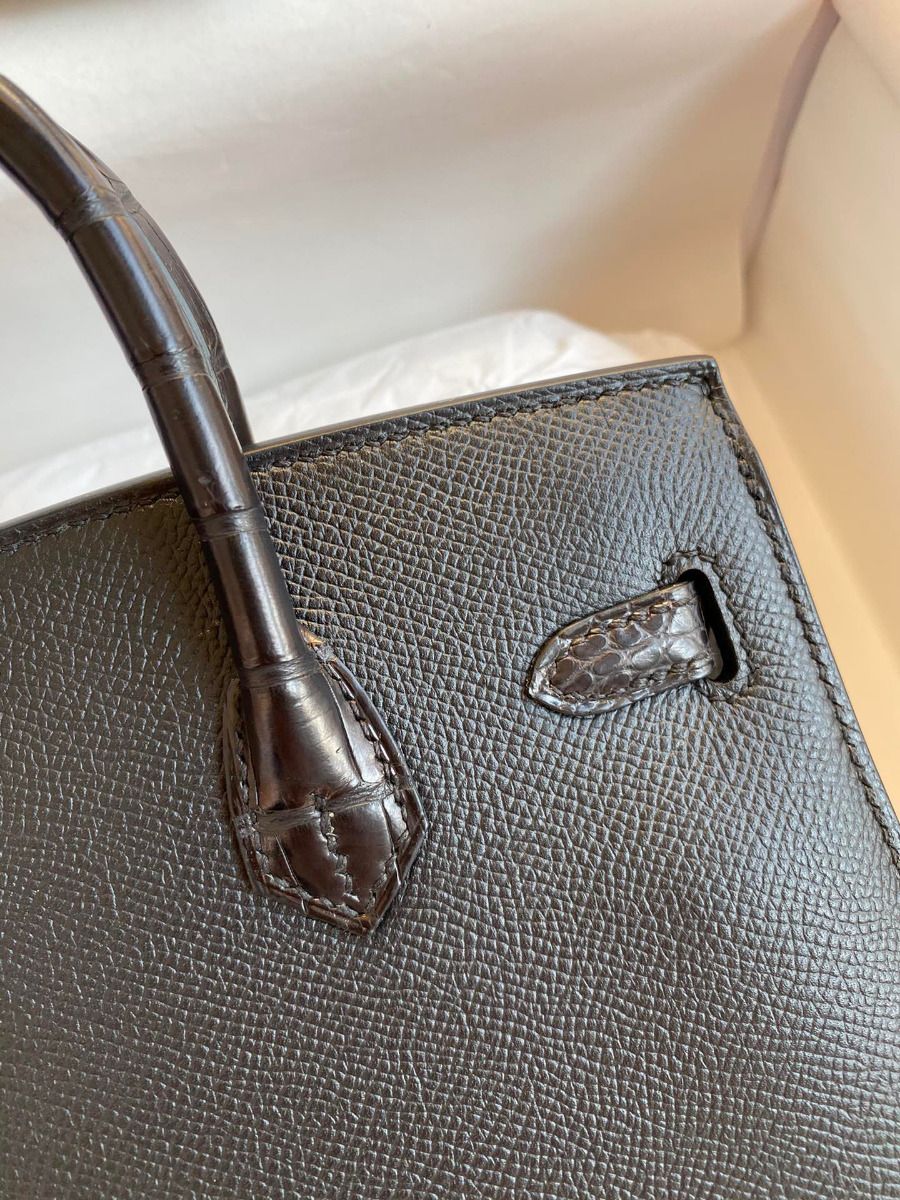 Hermes So Black Midnight Faubourg Birkin 20 Sellier Limited Edition Bag - Image 7