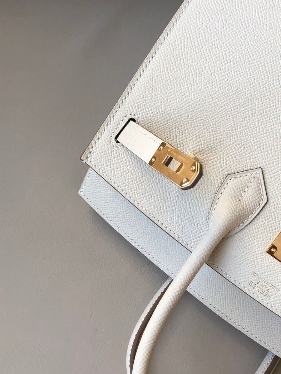 Hermes Birkin 25 Sellier Handmade Bag In Craie Epsom Calfskin - Image 4