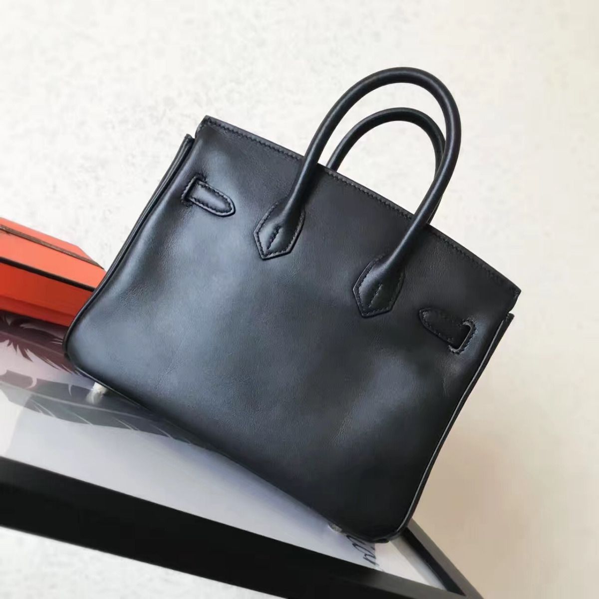 Hermes Birkin 25 Handmade Bag In Black Swift Leather - Image 3