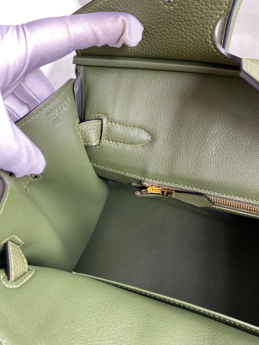 Hermes Birkin 30 Retourne Handmade Bag In Canopee Clemence Leather - Image 10