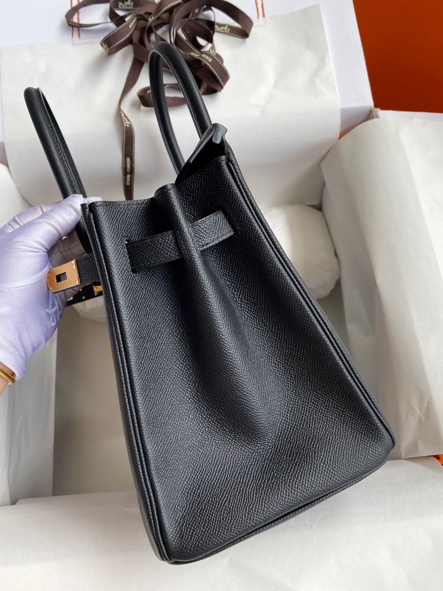 Hermes Birkin 30 Retourne Handmade Bag In Black Epsom Calfskin - Image 6