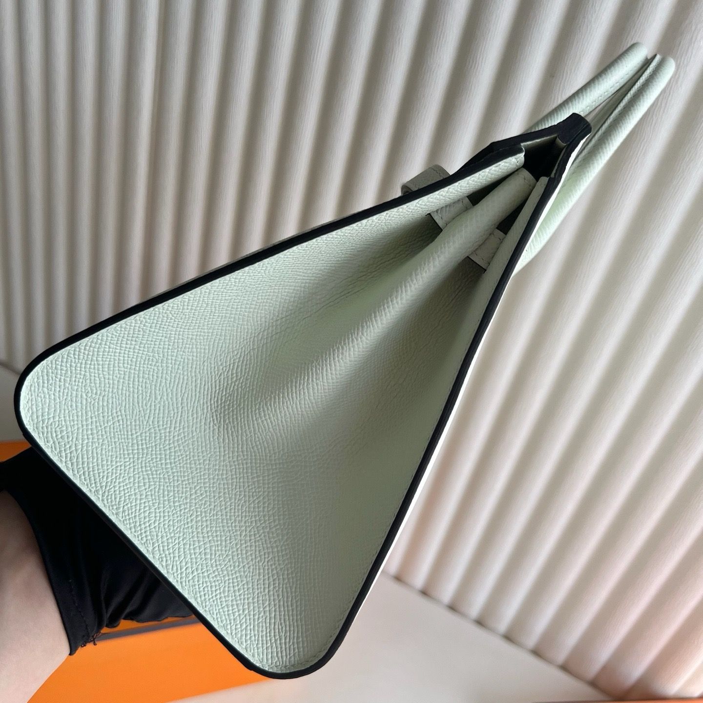 Hermes Birkin 25 Sellier Handmade Bag in Vert Fizz Epsom Calfskin - Image 7