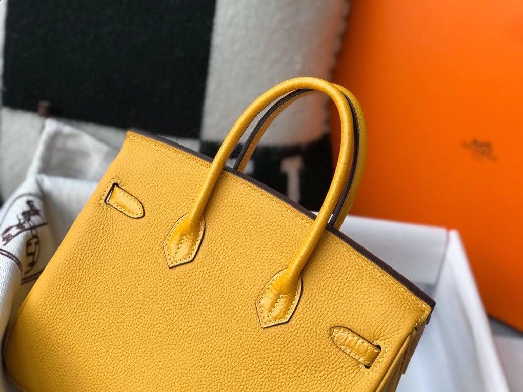 Hermes Touch Birkin 25cm Limited Edition Yellow Bag - Image 4