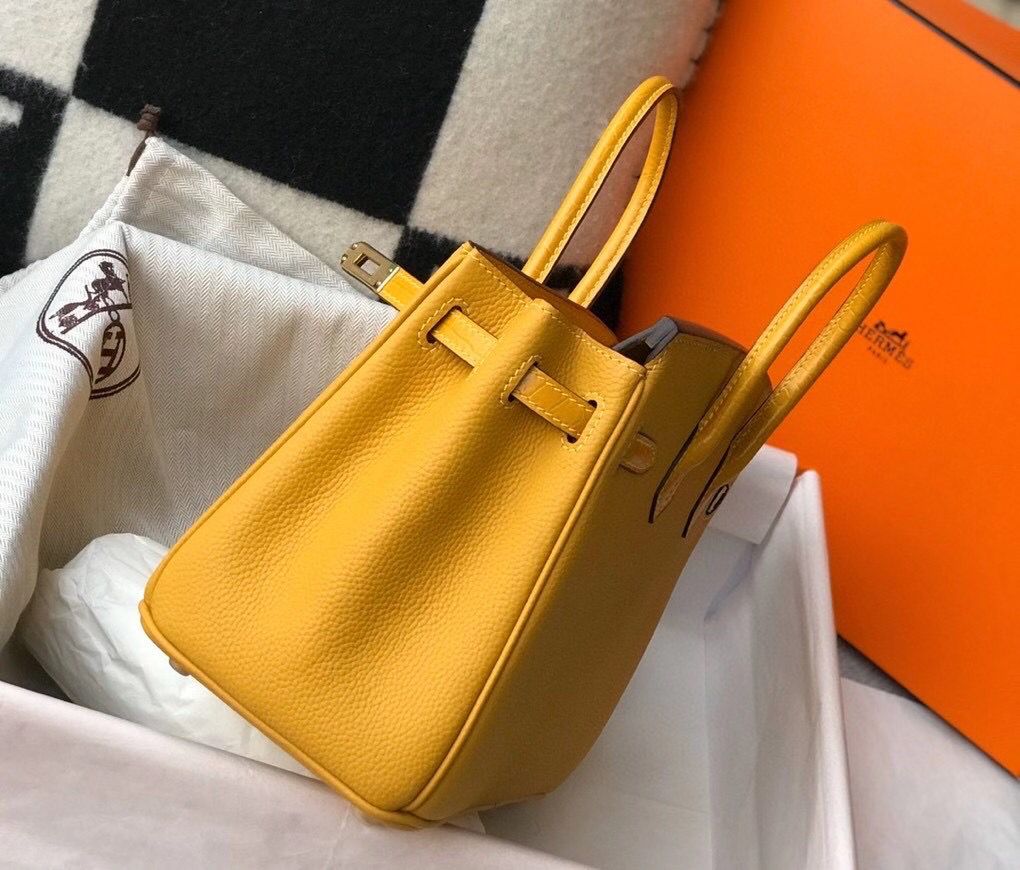 Hermes Touch Birkin 25cm Limited Edition Yellow Bag - Image 8