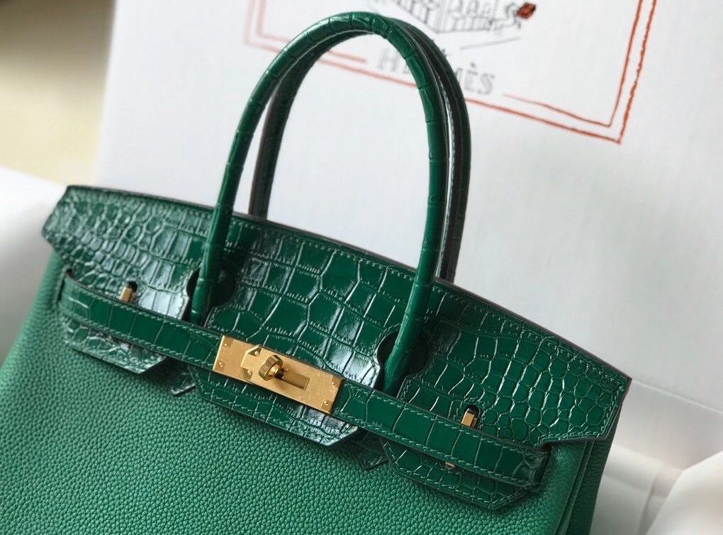 Hermes Touch Birkin 30cm Limited Edition Green Bag - Image 6