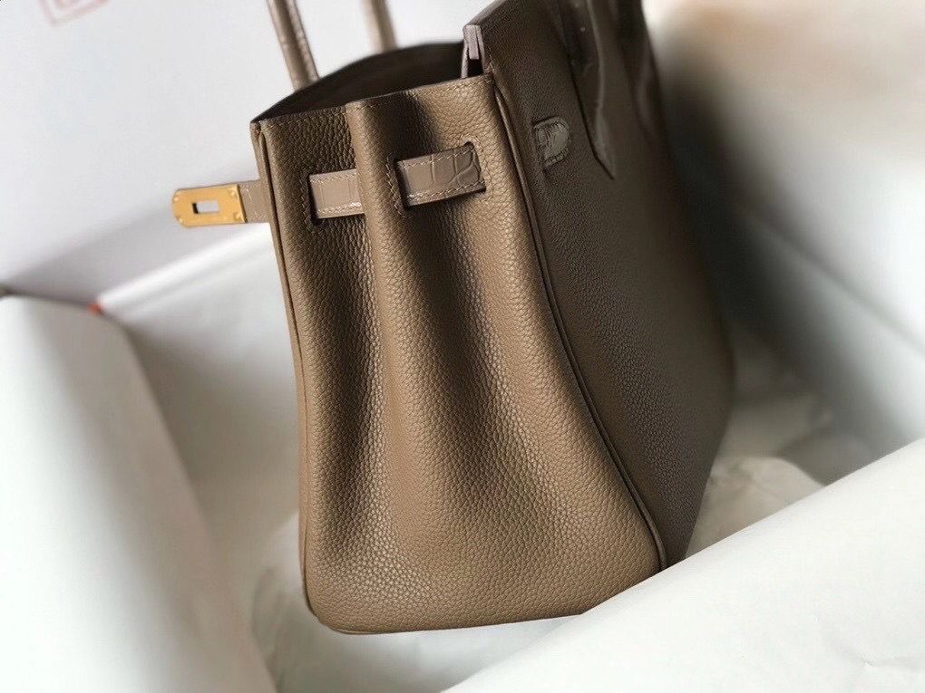 Hermes Touch Birkin 30cm Limited Edition Taupe Bag - Image 5