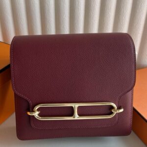 Hermes Roulis Mini 18 Bag in Rouge H Evercolor Calfskin