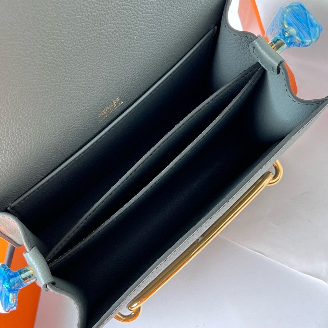 Hermes Roulis Mini 18 Bag in Vert Amande Evercolor Calfskin - Image 9