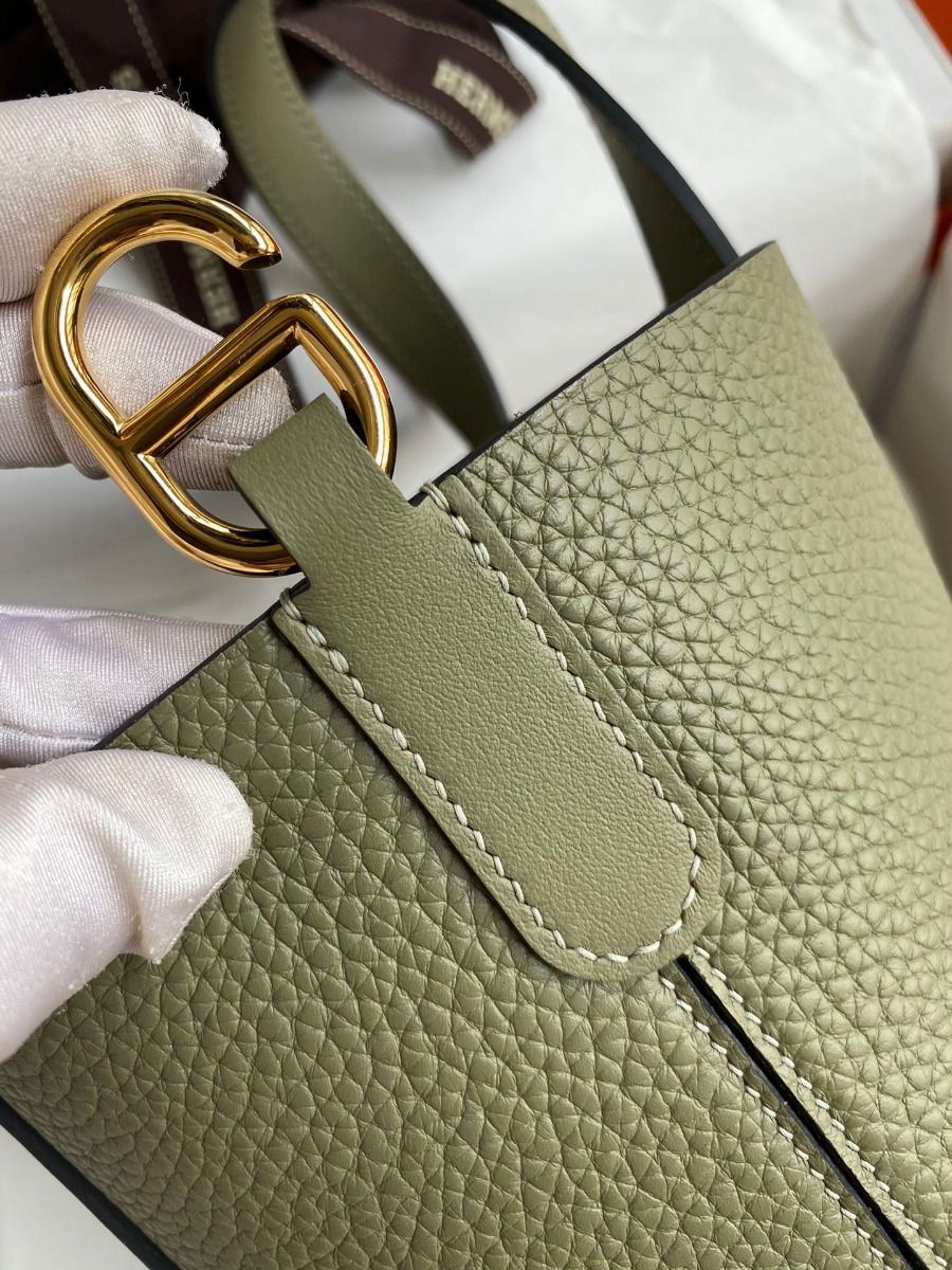 Hermes In The Loop 18 Handmade Bag in Sauge Clemence Leatherther - Image 5