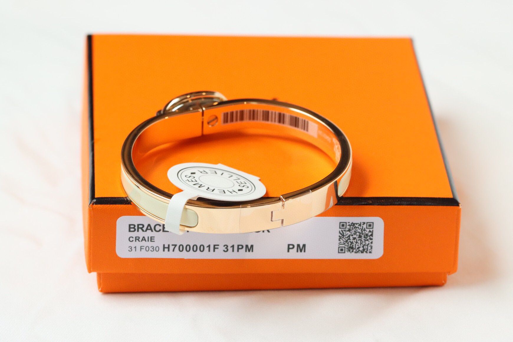 Hermes Creme Mini Clic Chaine d'Ancre Bracelet - Image 6