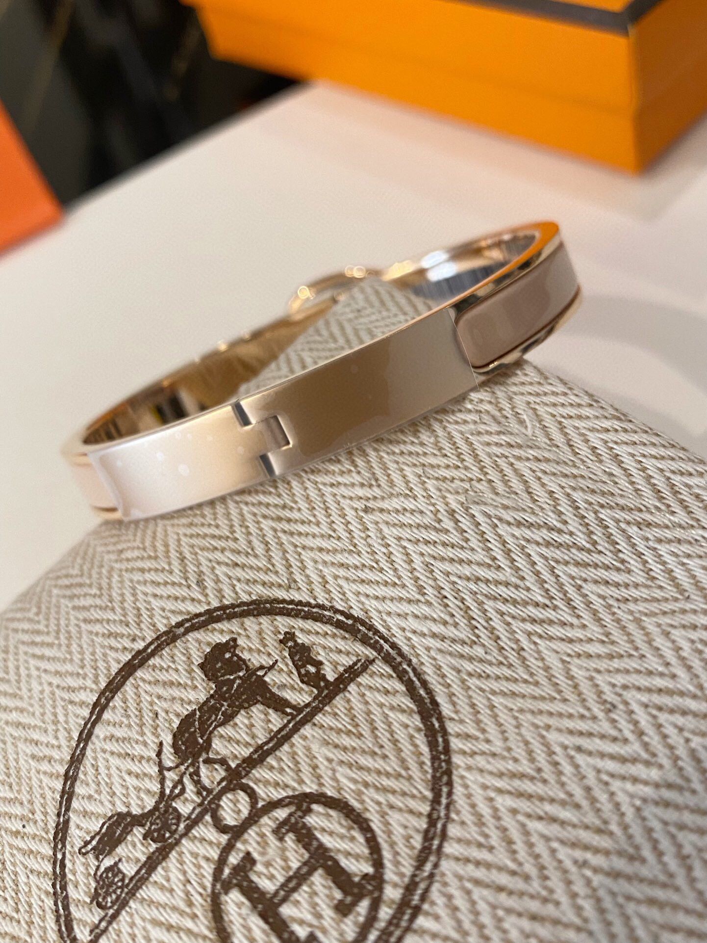 Hermes Creme Mini Clic Chaine d'Ancre Bracelet - Image 10