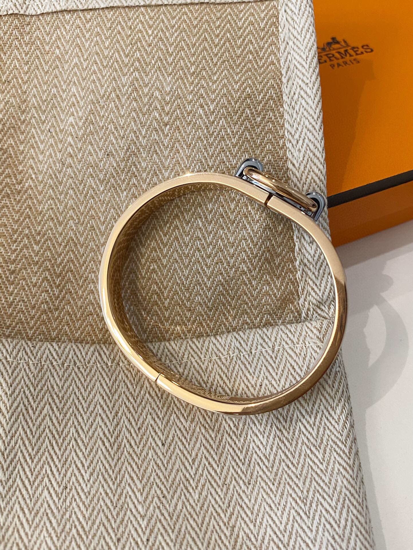Hermes Creme Mini Clic Chaine d'Ancre Bracelet - Image 11