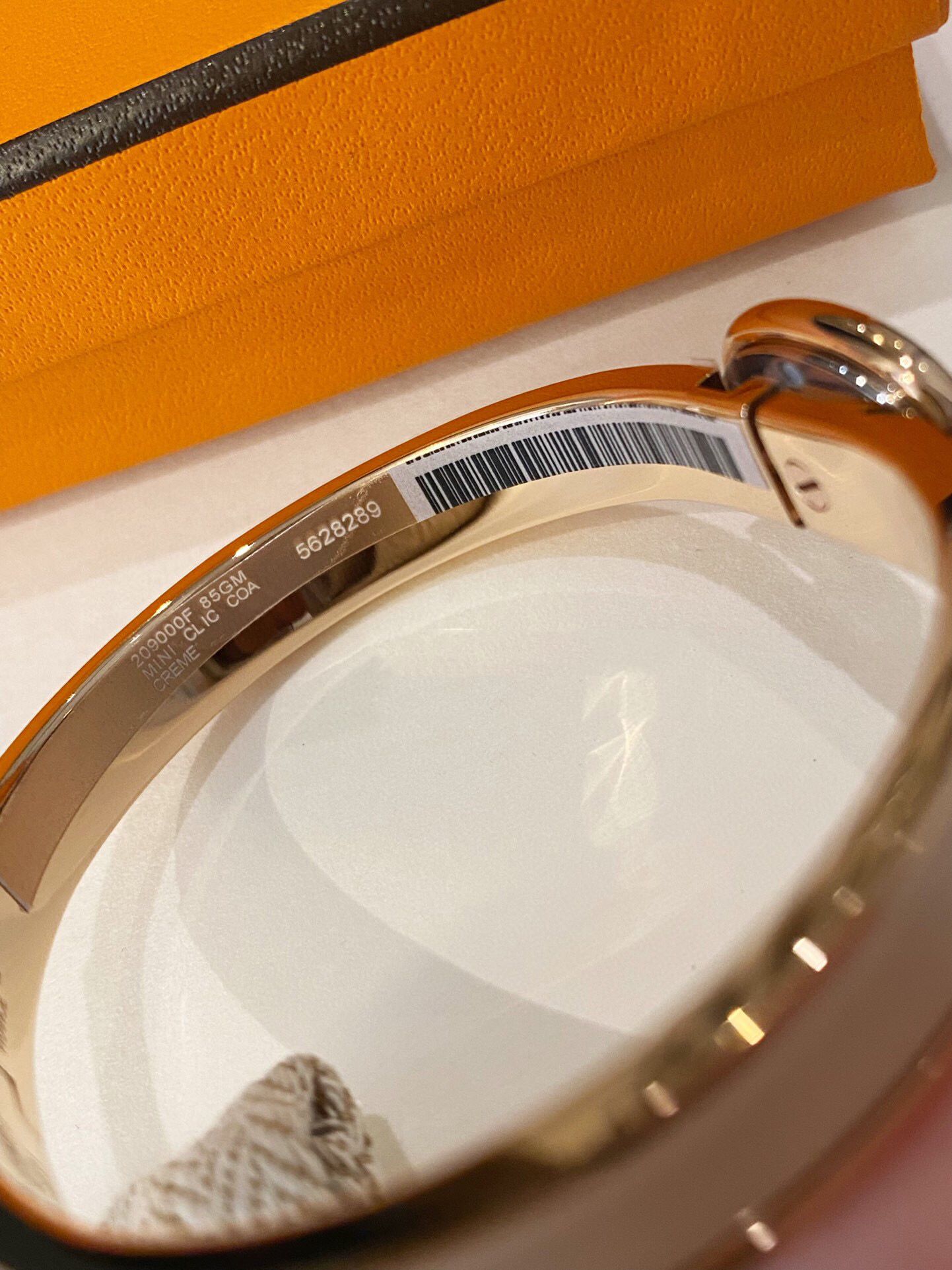 Hermes Orange Mini Clic Chaine d'Ancre Bracelet - Image 5