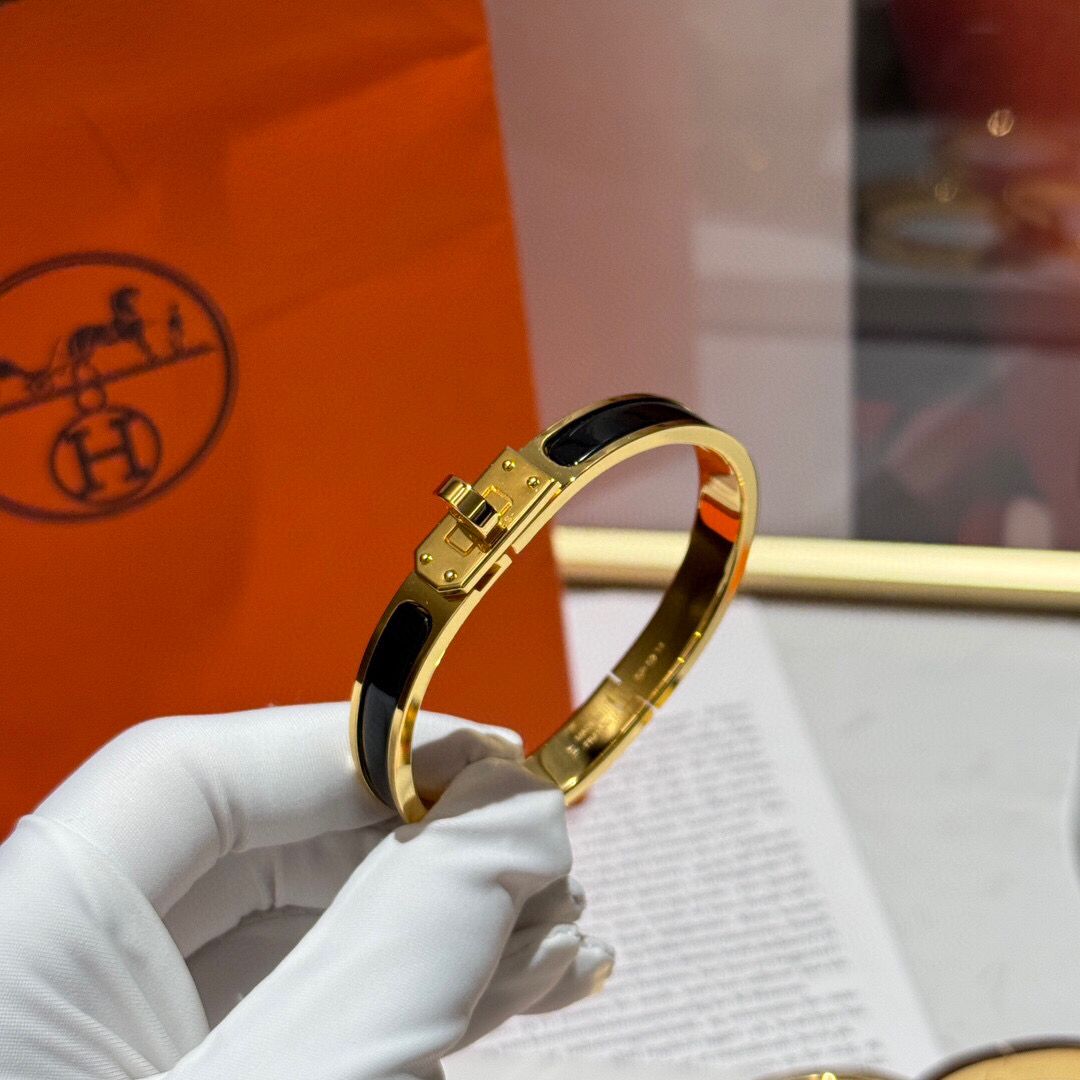 Hermes Black Mini Clic Kelly Bracelet - Image 8