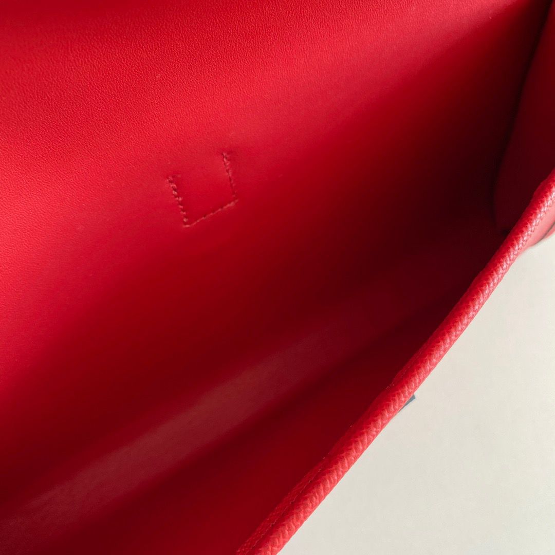 Hermes Jige Elan 29 Clutch Bag In Red Epsom Leather - Image 9