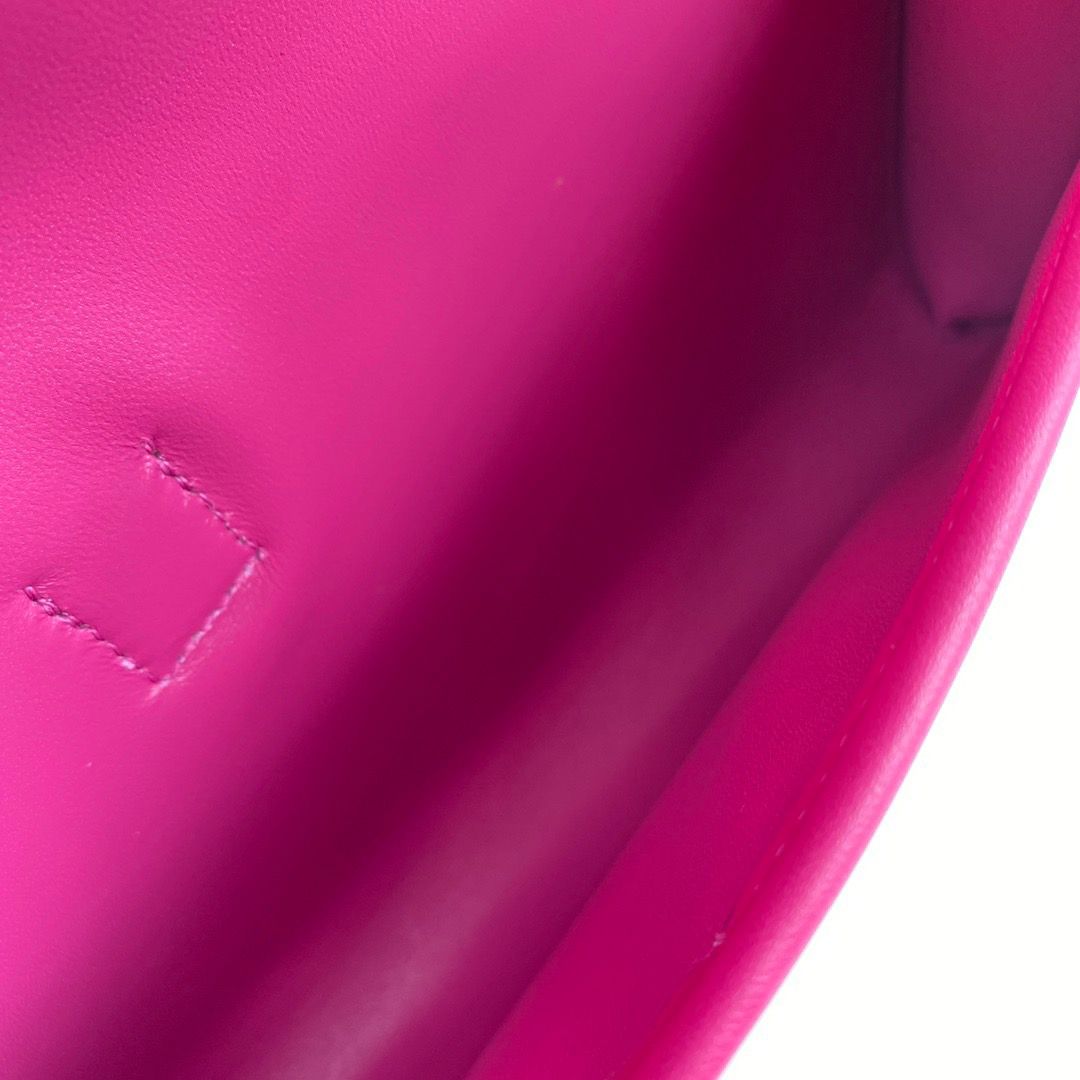 Hermes Jige Elan 29 Clutch Bag In Rose Purple Swift Calfskin - Image 9