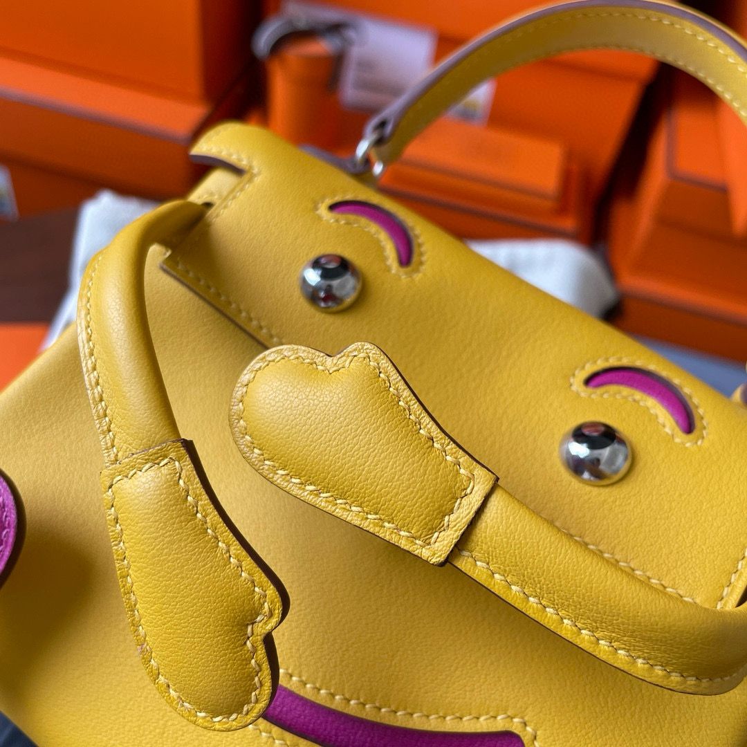 Hermes Kelly Doll Quelle Idole Bag in Jaune Ambre Swift Calfskin - Image 12