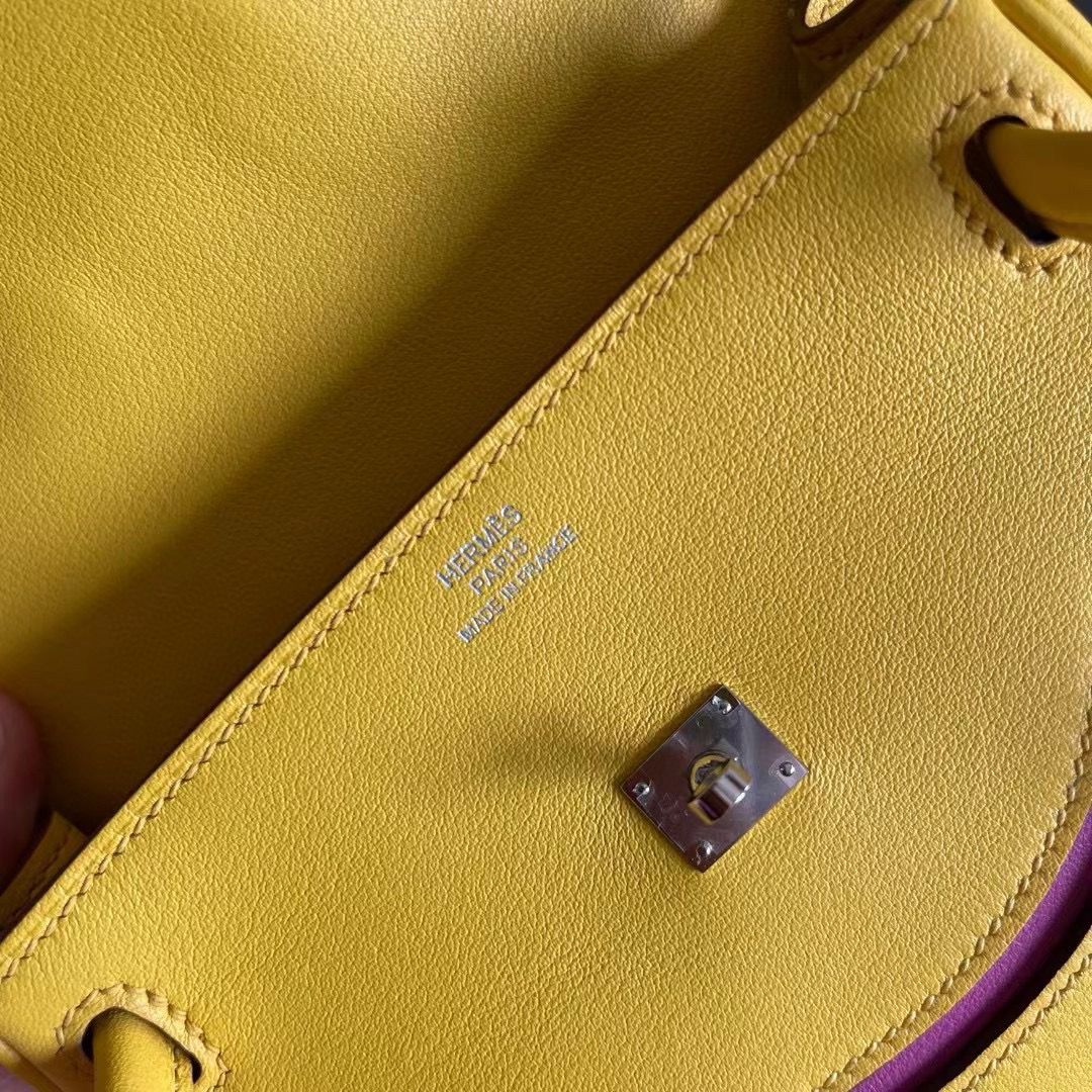 Hermes Kelly Doll Quelle Idole Bag in Jaune Ambre Swift Calfskin - Image 9
