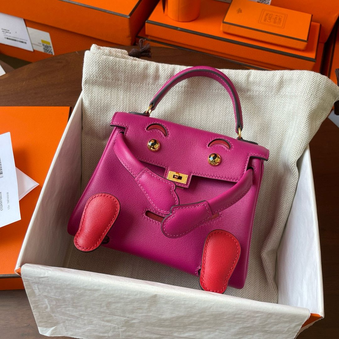 Hermes Kelly Doll Quelle Idole Bag in Rose Purple Swift Calfskin - Image 3