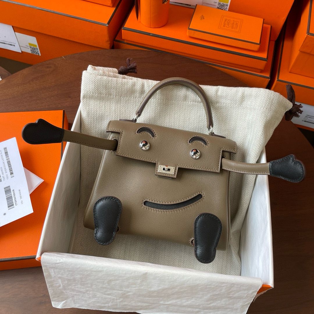Hermes Kelly Doll Quelle Idole Bag in Taupe Swift Calfskin - Image 8