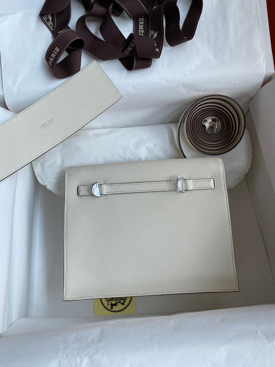 Hermes Kelly Danse II Bag In Nata Evercolor Calfskin - Image 3