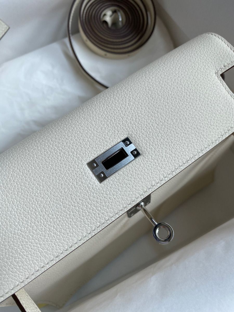 Hermes Kelly Danse II Bag In Nata Evercolor Calfskin - Image 10