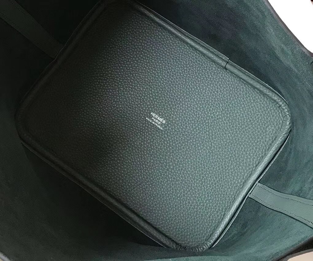 Hermes Picotin Lock 18 Bag In Vert Amande Clemence Leather - Image 7