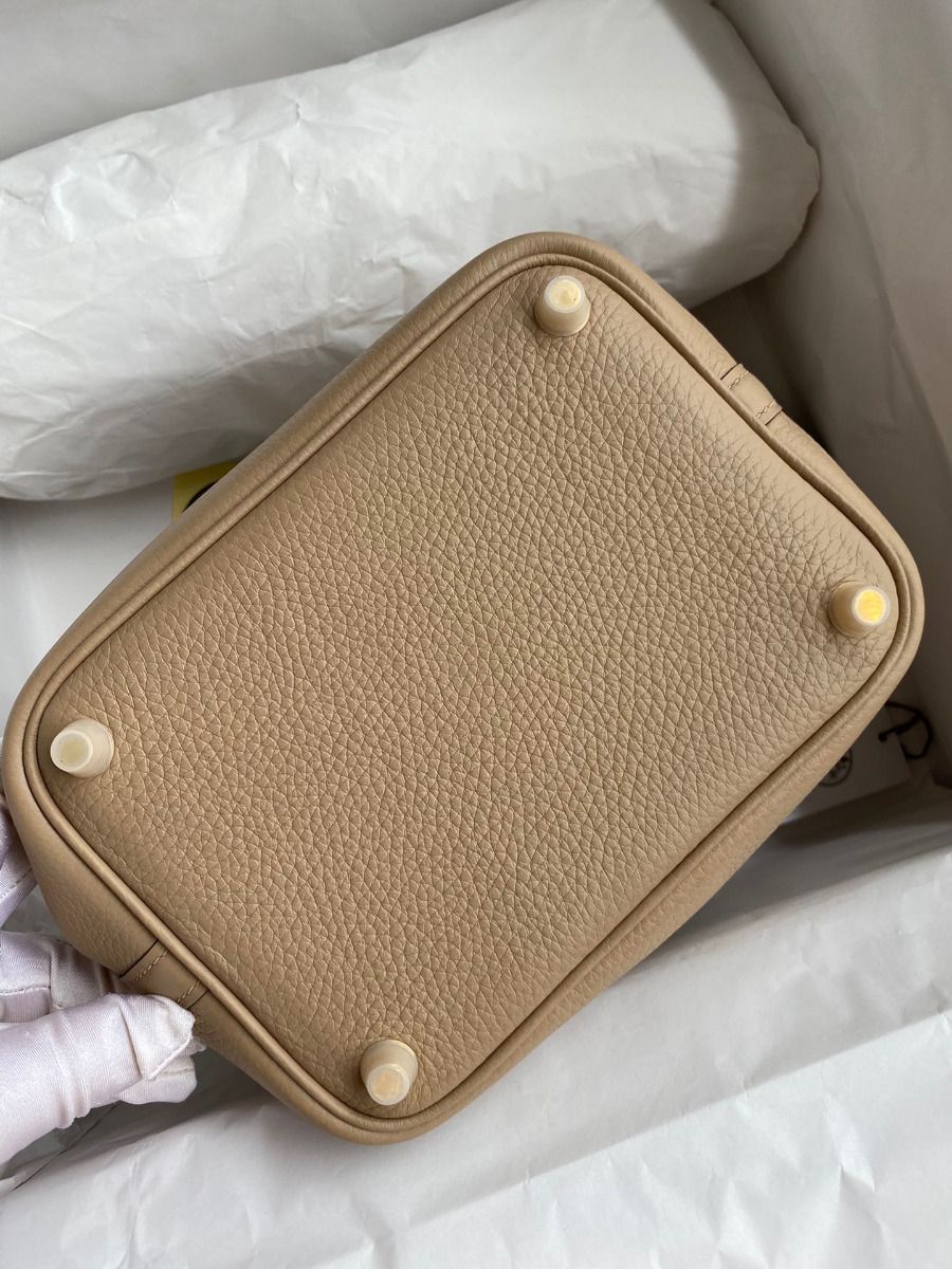 Hermes Picotin Lock 18 Handmade Bag in Trench Clemence Leather - Image 8