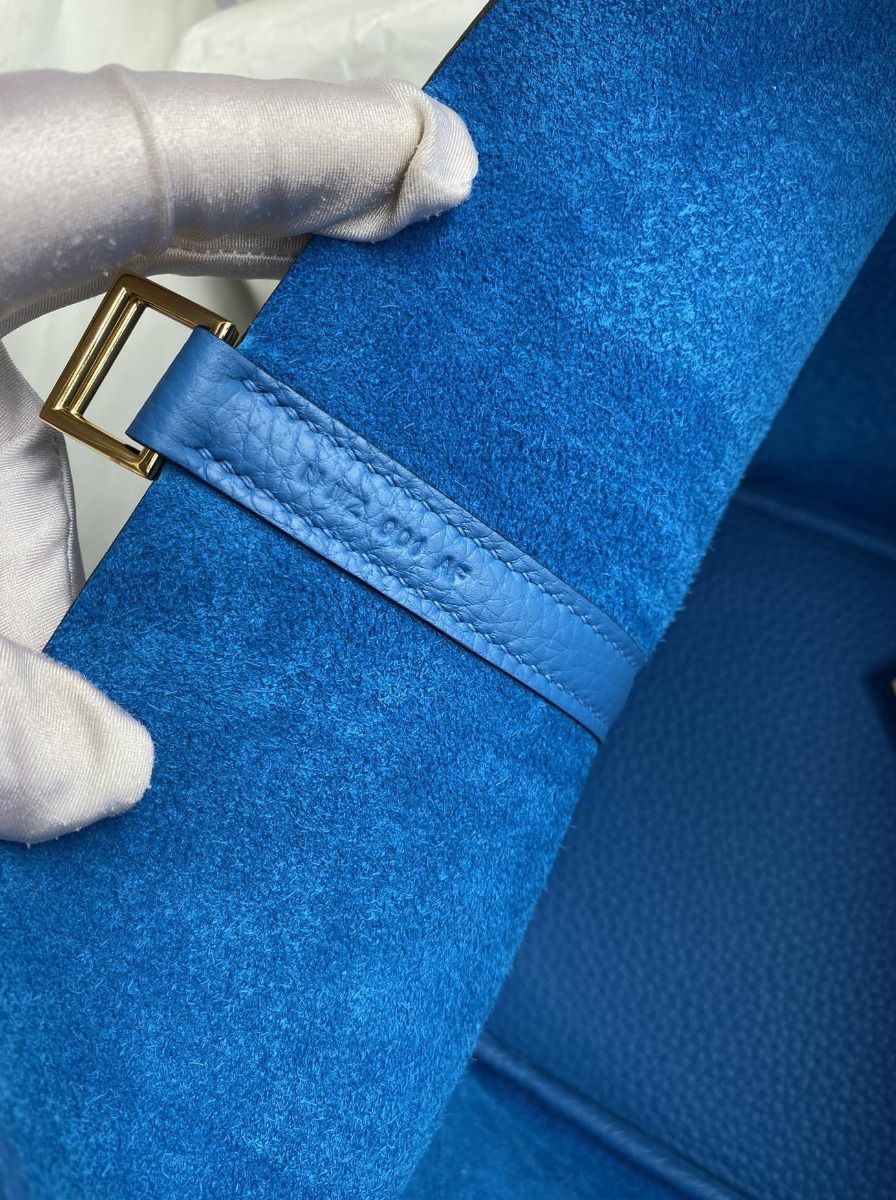 Hermes Picotin Lock 22 Handmade Bag in Mykonos Clemence Leather - Image 8