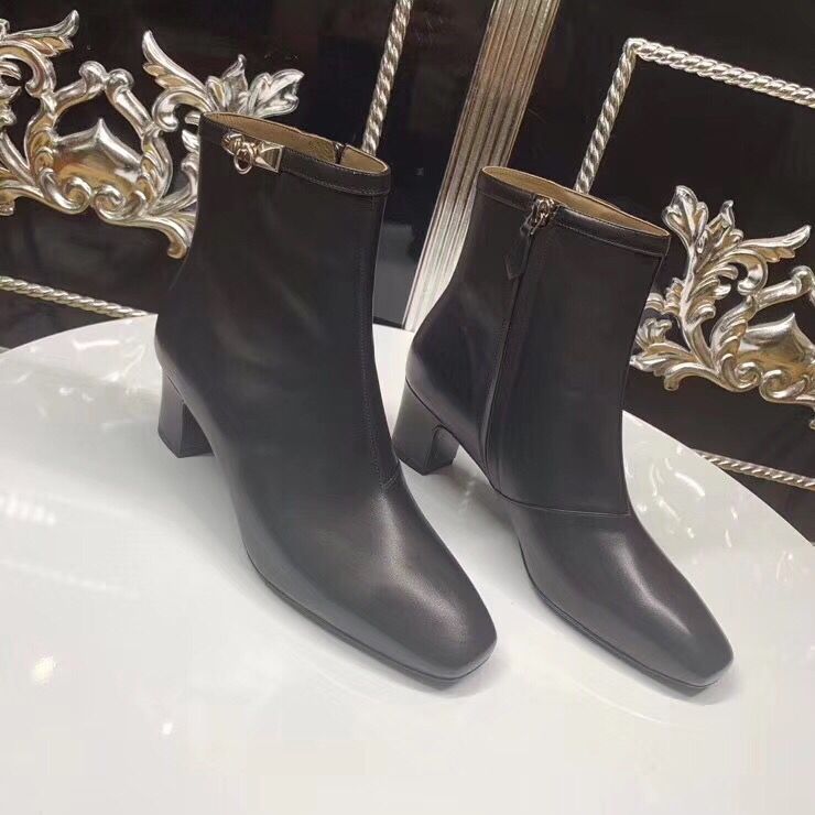 Hermes Black Calfskin Power Low Boot - Image 3