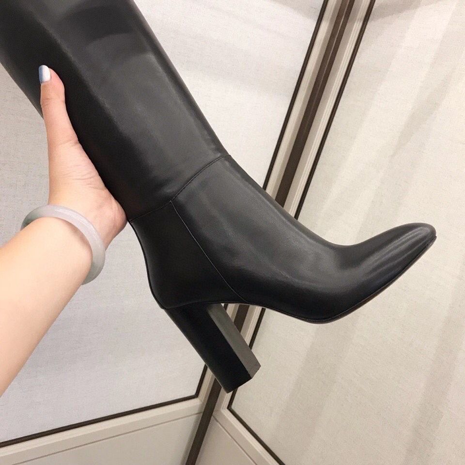 Hermes Story Boots In Black Calfskin Leather - Image 8