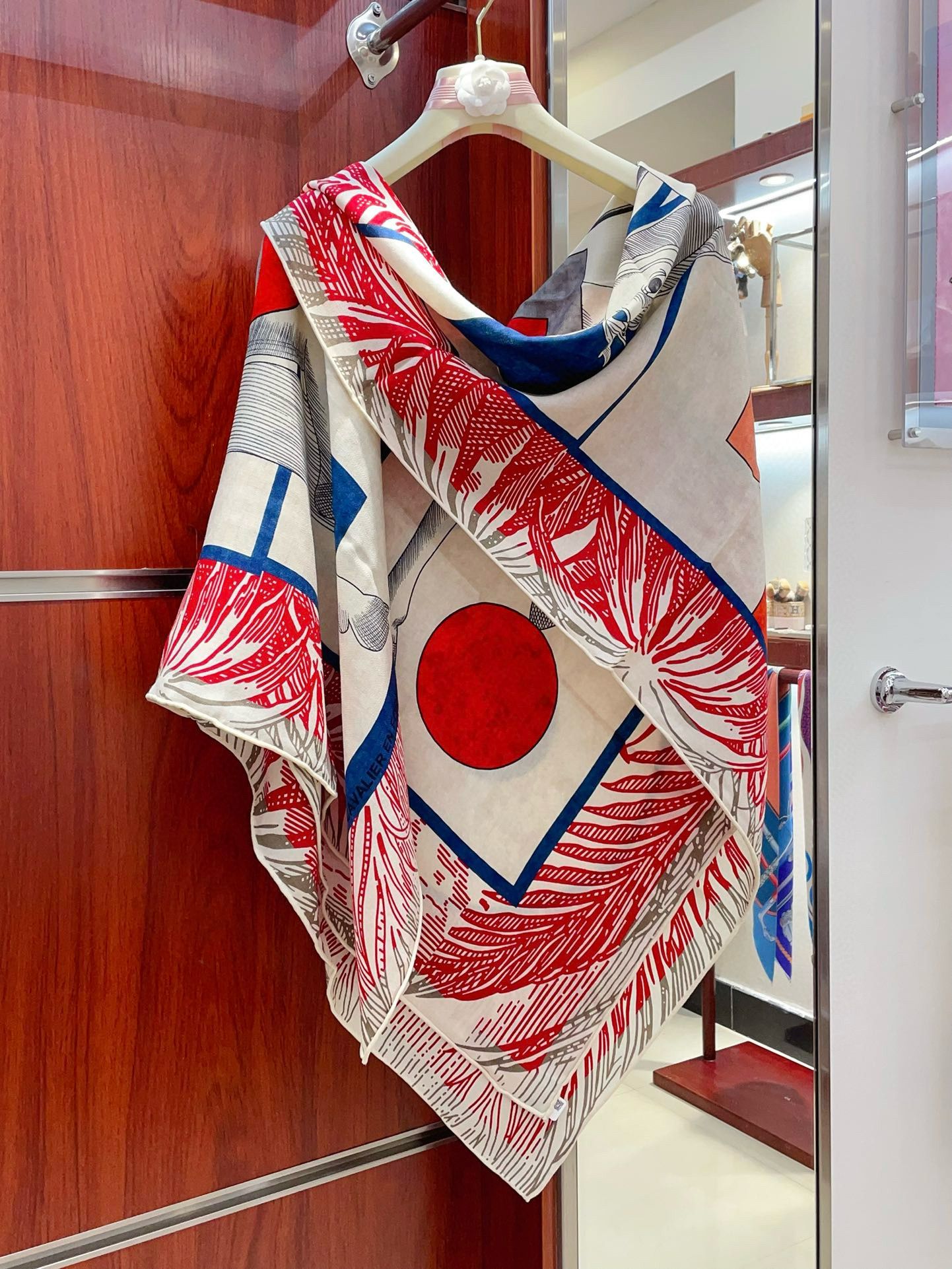 Hermes Grenadine Cavalier en Formes Shawl 140 - Image 6