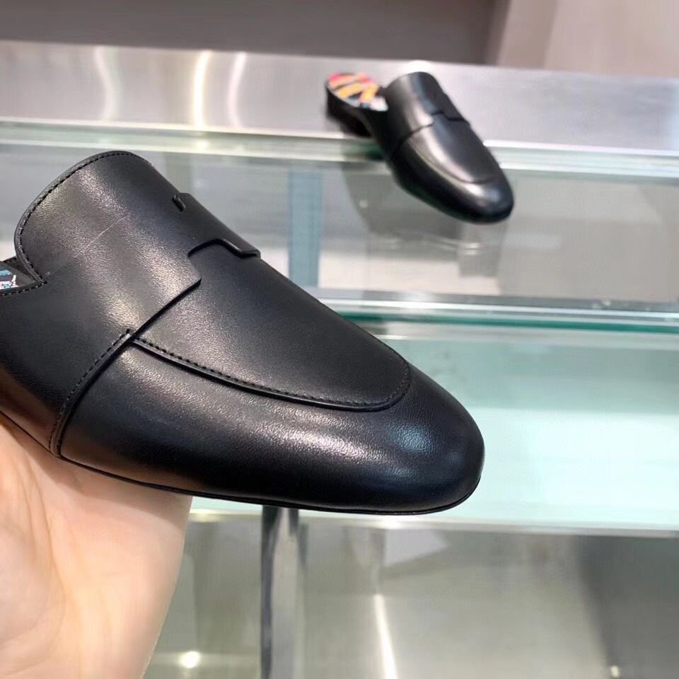 Hermes Catena Mules In Black Calfskin - Image 9