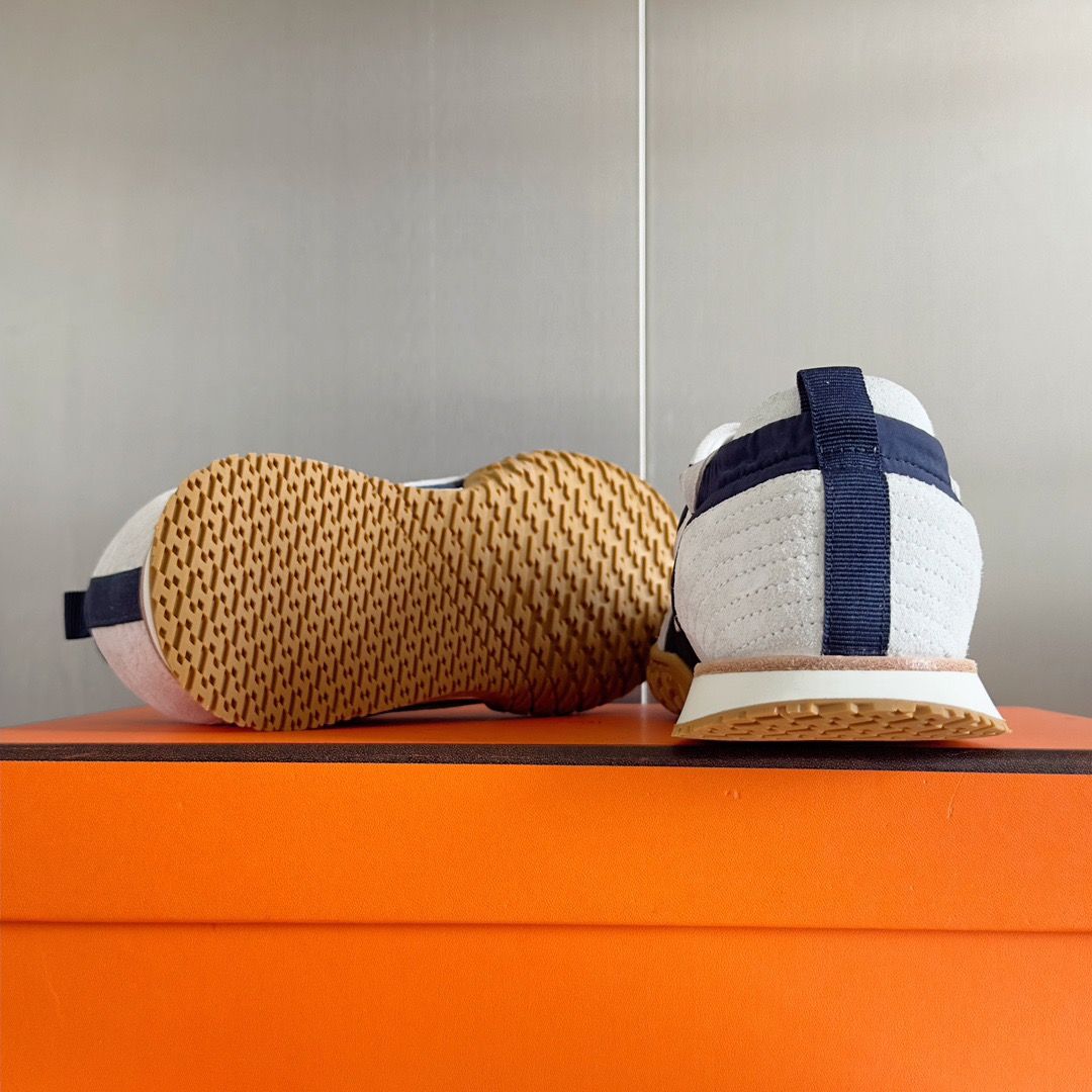 Hermes Women's Jet Sneakers in Blue Technical Canvas - Image 10