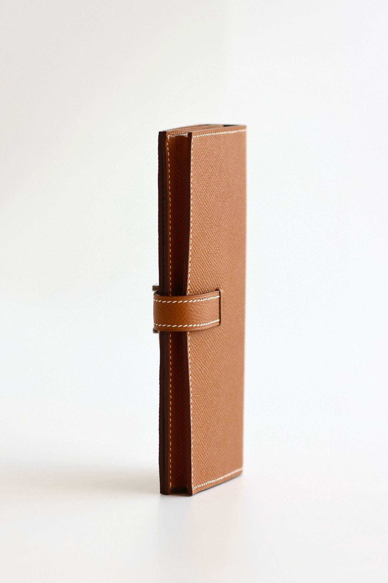 Hermes Bearn Long Handmade Wallet in Gold Epsom Calfskin - Image 9