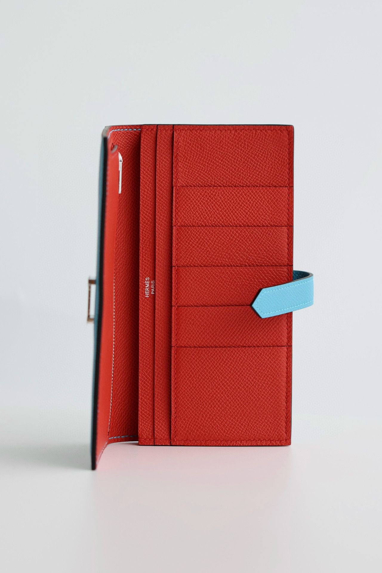 Hermes Bearn Verso Long Wallet in Blue du Nord Epsom Calfskin - Image 4