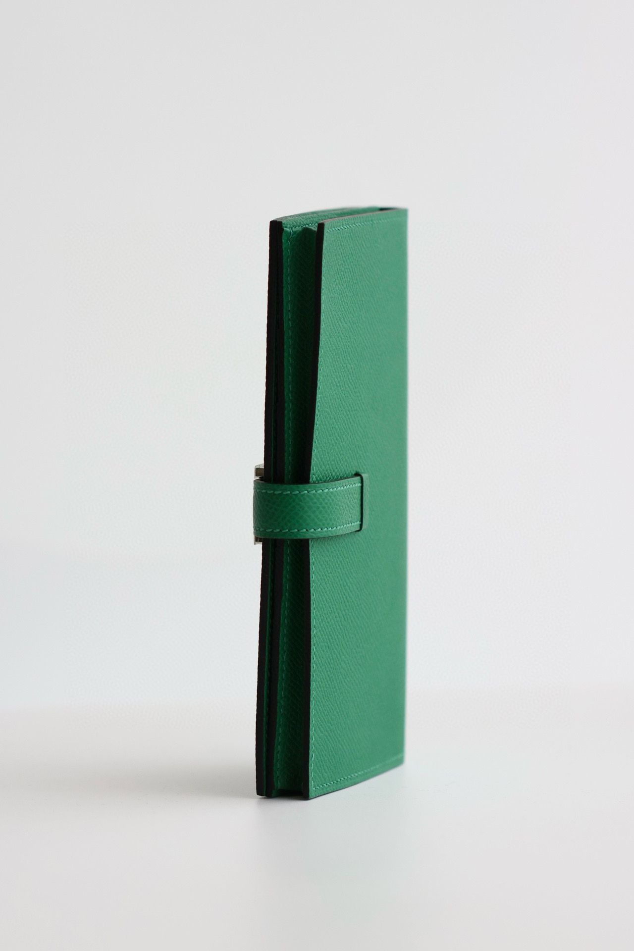 Hermes Bearn Long Handmade Wallet in Vert Vertigo Epsom Calfskin - Image 9