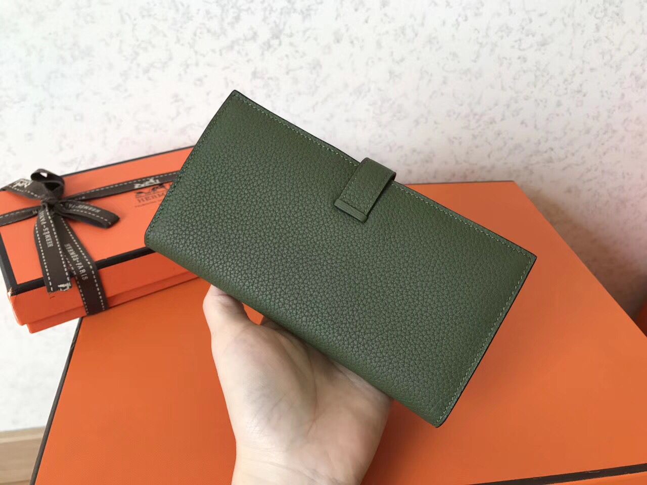 Hermes Canopee Clemence Bearn Gusset Wallet - Image 3